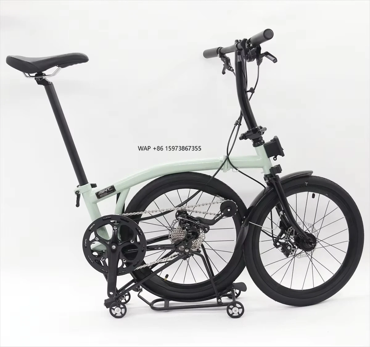 

Fashion MINT Folding Bicycle 20inch 9speed Disc Brake Foldable High Quality Molybdenum Steel Frame T9D-20D Tri-folding Bike