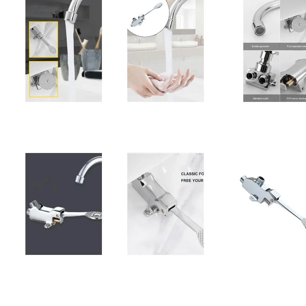  Heavy Duty Foot Operated Flush Valves Not Touch Sanitation Solution Bathroom Accessories Suitable for Commercial Bathrooms