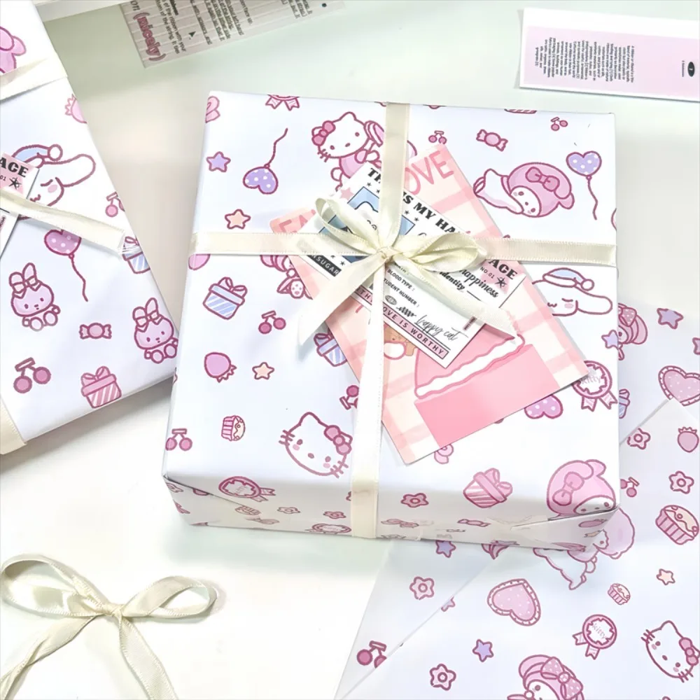 

Hello Kitty Wrapper Cute Cartoon Originality Large Size Gift Paper New Fashion Delicate Personality 50cm X 70cm Wrapping Paper