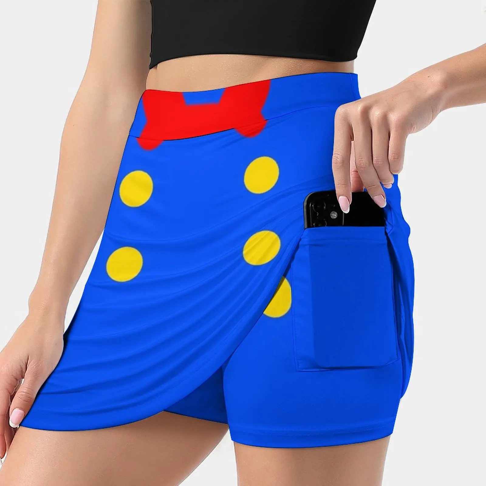 Suit. Women's skirt Sport Skort Skirt With Pocket Fashion Korean Style Skirt 4Xl Skirts Donald Costume Duck Mickey Cosplay Walt