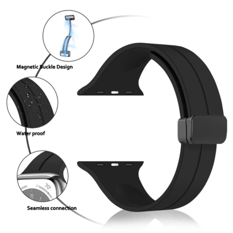 Magnetic Strap For Redmi Watch 3 Magnetic Buckle Silicone Wristband Bracelet for Xiaomi Redmi Watch 2 Lite/Watch 2/Watch 3 Strap