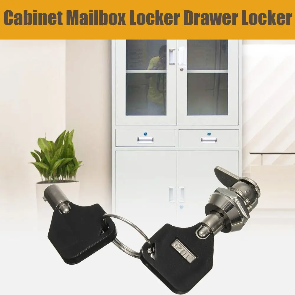 Security Tubular 16-30mm With 2 Keys For Cupboard Door Cabinet Drawer Locker Cam Lock Home Hardware Mailbox Lock