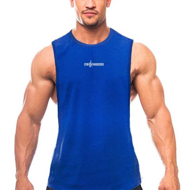 Gym Bodybuilding Fitness Sport Tank Top Men Workout Sleeveless Print Beach Muscle Vest Summer Comfortable Cool Quick Dry Singlet