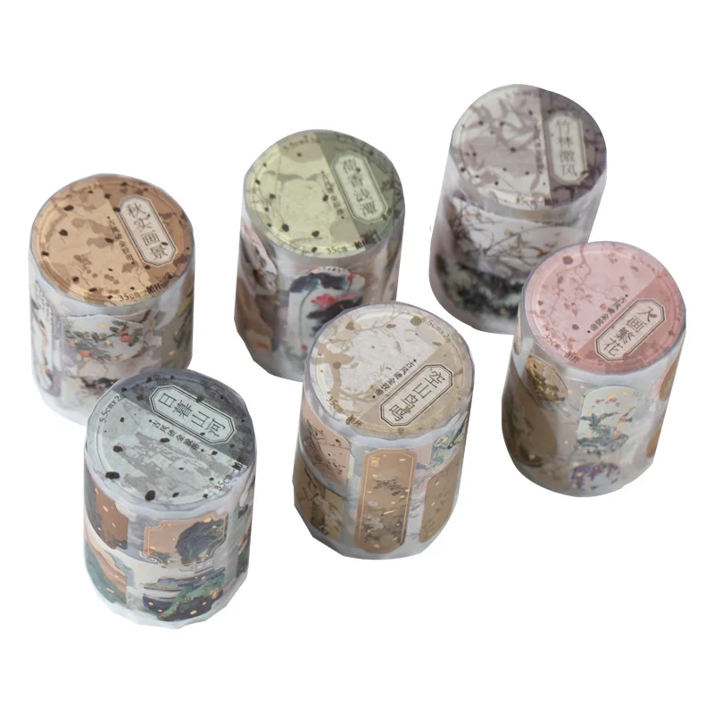 55mm*2m Chinese style Creative Tapes Sticker Vintage Scrapbook Decorative Stickers DIY Notebook junk journal supplies