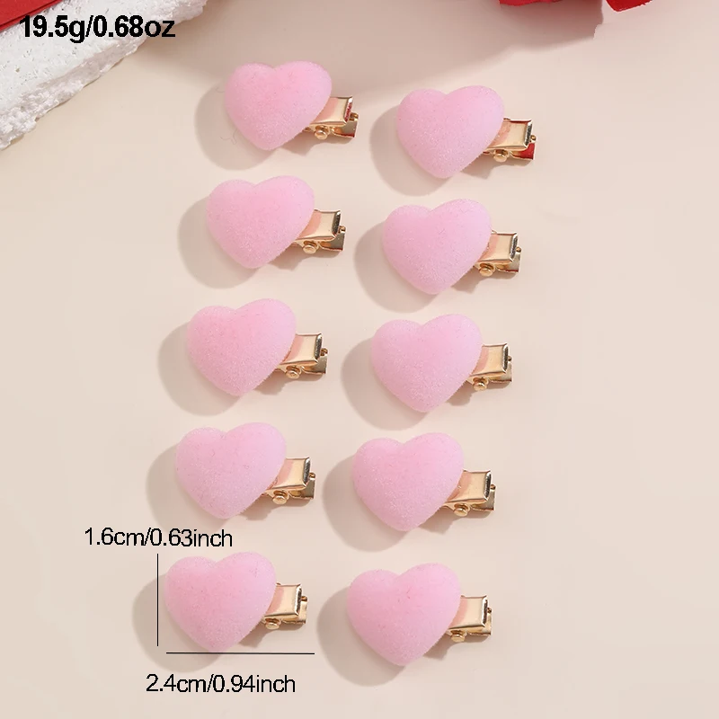 10/30 Stück/Set kleine Herz-Haarspangen – zierliches Liebesdesign, diskreter Akzent für Alltagsfrisuren. – Detail 5
