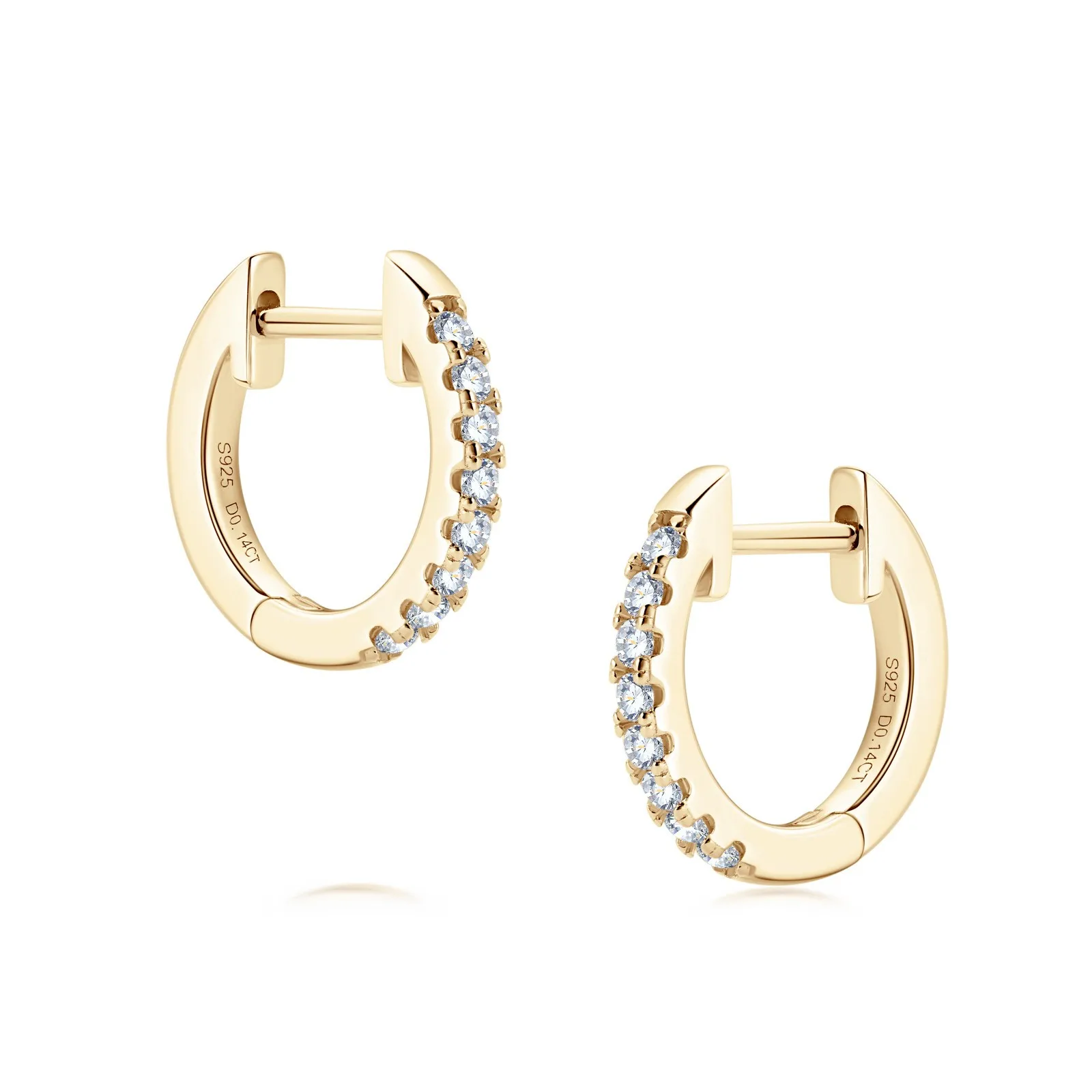 

EMO-266 Lefei Fashion Trendy Classic Moissanite Diamond-set Circle Earrings For Women Menta s925 Sterling Silver Party Jewelry