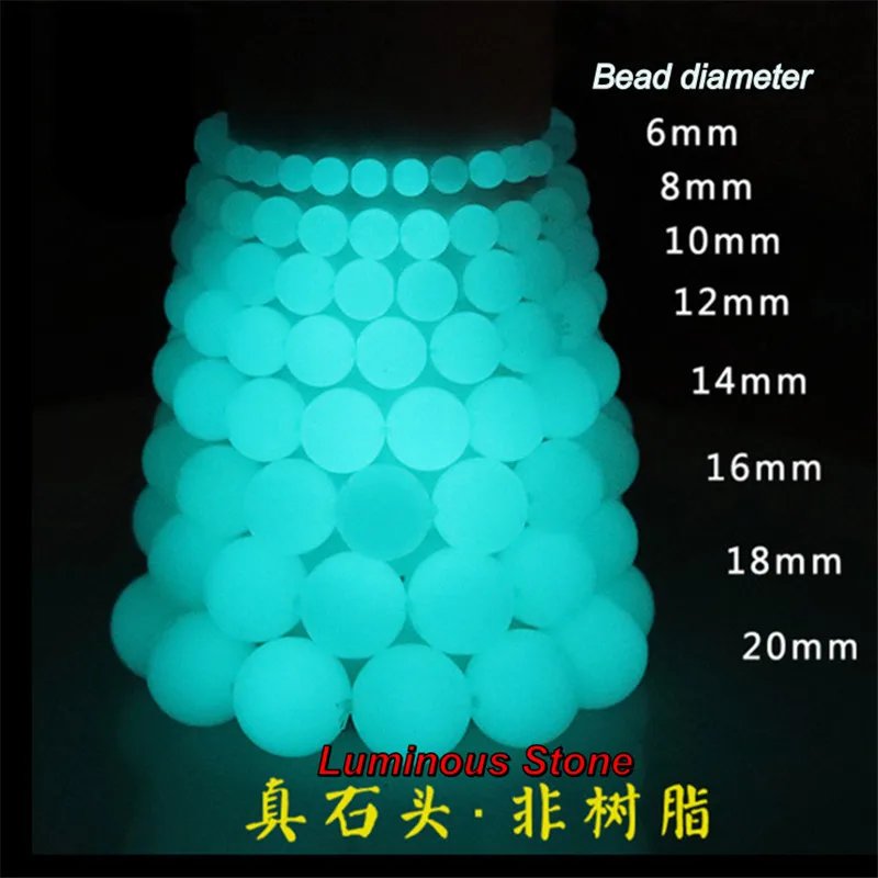 Natural Stone Punk Bracelet Yoga Healing Luminous Glow In The Dark Bracelet Charm Beads Bracelet for Men Women Jewelry Wholesale