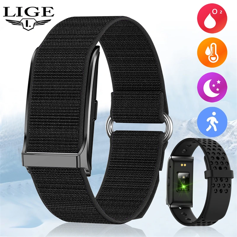 LIGE Smart Watch Men Women Fitness Smart Bracelet Sports Band Heart Rate Blood Pressure Monitor Waterproof Multifunction Watches