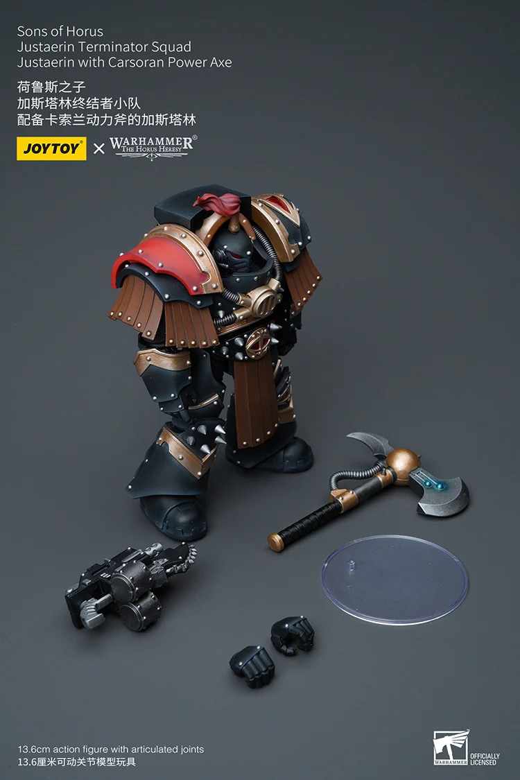 JOYTOY ウォーハンマー「ホルス異端」ホルスの息子ジャスティアリンターミネータースクワッドジャスティアリンとカローサンパワーアックスアクションフィギュア人形