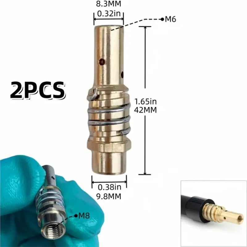 أطراف فوهة لحام Mig البديلة AA49 (طلاء غير لاصق)، 14 قطعة MB15 15AK MIG مجموعة ملحقات اللحام (. 030 "مطلي)