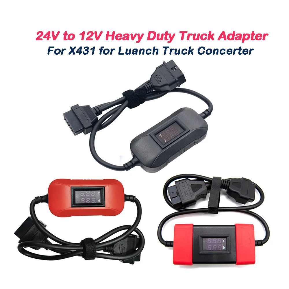 OBD Adapter 24V To 12V For LAUNCH X431 Easydiag 3.0/2.0 For Heavy Duty Truck Converter Car /Truck Adapter