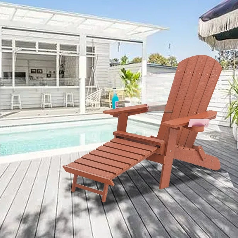 

Outdoor furniture folding frog chair plus pull-out invisible pedal, seaside