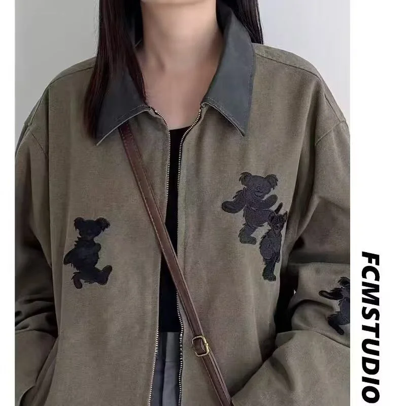 

Loose Men's Jaet 2024 Spring Autumn Sli Harajuku Hong Kong Sle Faionable Outerwear for Teens And Young Adults