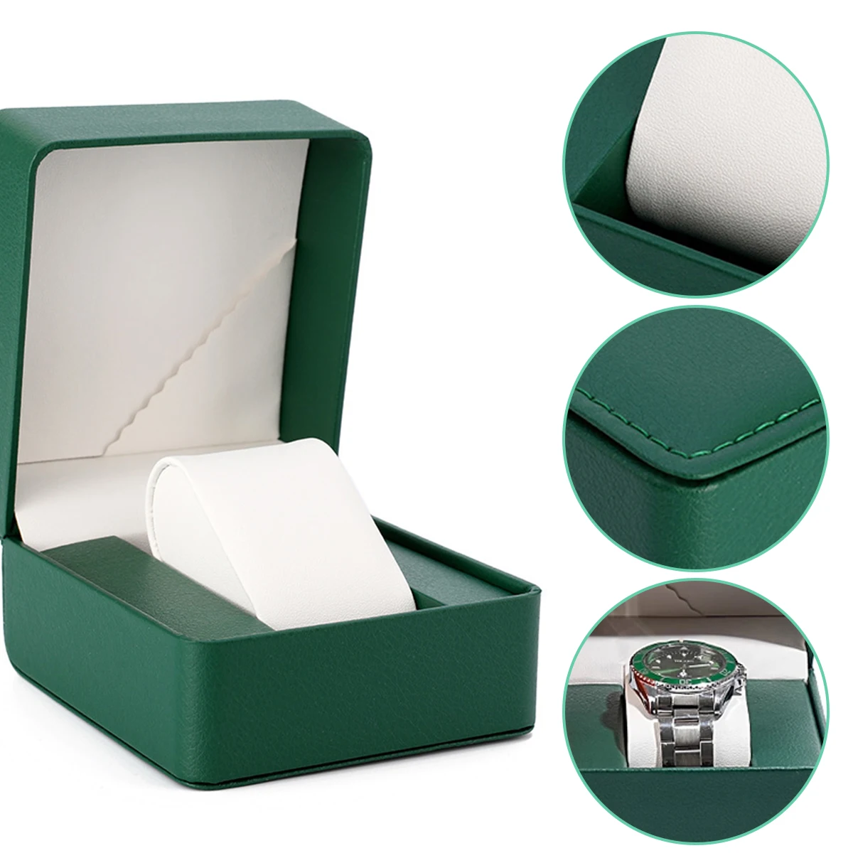 Vintage PU Watch Case Leather Watch Storage Box Stylish Watch Container Box Display Box PU Material for Outdoor Travel