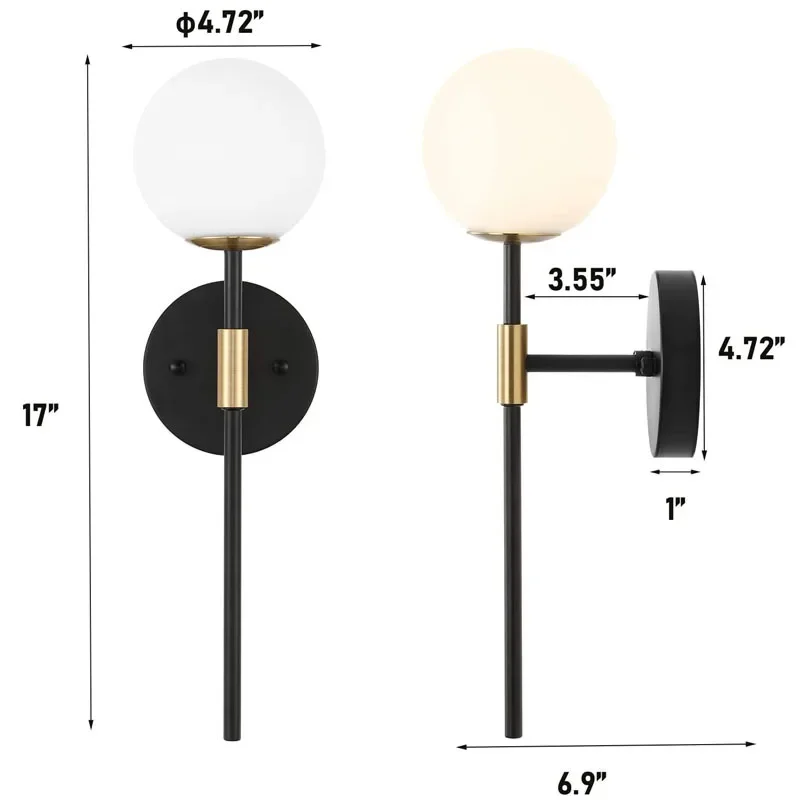 Nordic Creative LED Luxury Wall lamp Living room Metal Fashion Modern Minimalist Bedside Wall light Bedroom Lighting Fixtures image 3