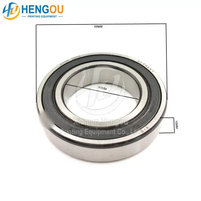 2 pieces 6008.2RSR high quality bearing size 68x40x15mm for offset machine