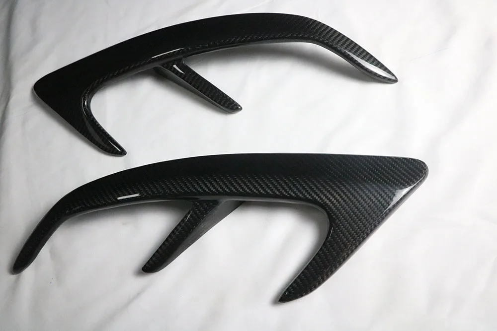 Carbon Fiber FRP Rear Bumper Fins Splitters Trims for Benz S Class W217 C217 S63 S65 AMG Coupe 2014-2019 Moulding Trim BodyKit