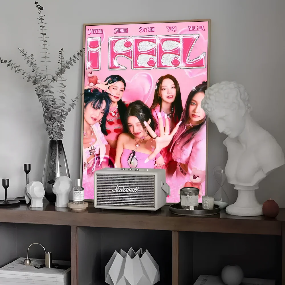 Kpop G-Gidle Good Quality Good Quality Prints And Posters Whitepaper Sticker DIY Room Bar Cafe Vintage Decorative Painting