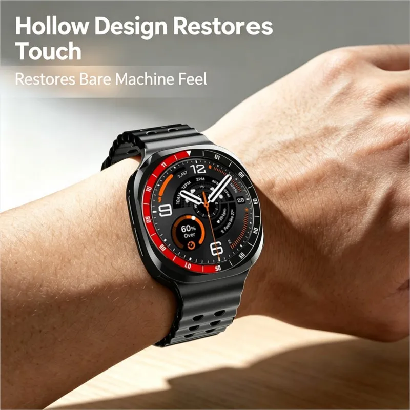 PC Case+Glass for Samsung Galaxy Watch Ultra 2 Tempered Glass Screen Protector Hollow Hard PC Case Galaxy Watch Ultra 2 Cover