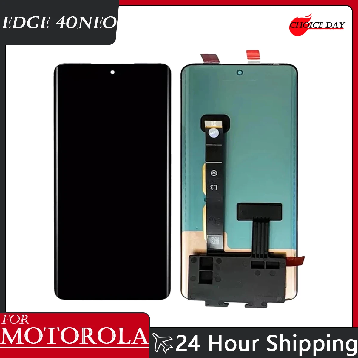 Tested Edge 40 Neo For Motorola LCD, Full OLED Display Touch Screen Digitizer Assembly, 6.55\