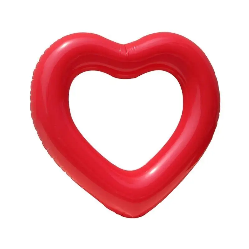 652F Inflatable Swimming Rings Heart Swim Tube Floatie Beach Swimming Party Toy for Pool, Bath Toy, Party