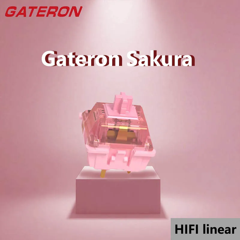 

GATERON Sakura HIFI Linear Switch 40g 5Pin POM PA66 Customization Factory Lubrication Gaming Office Mechanical Keyboard Switches
