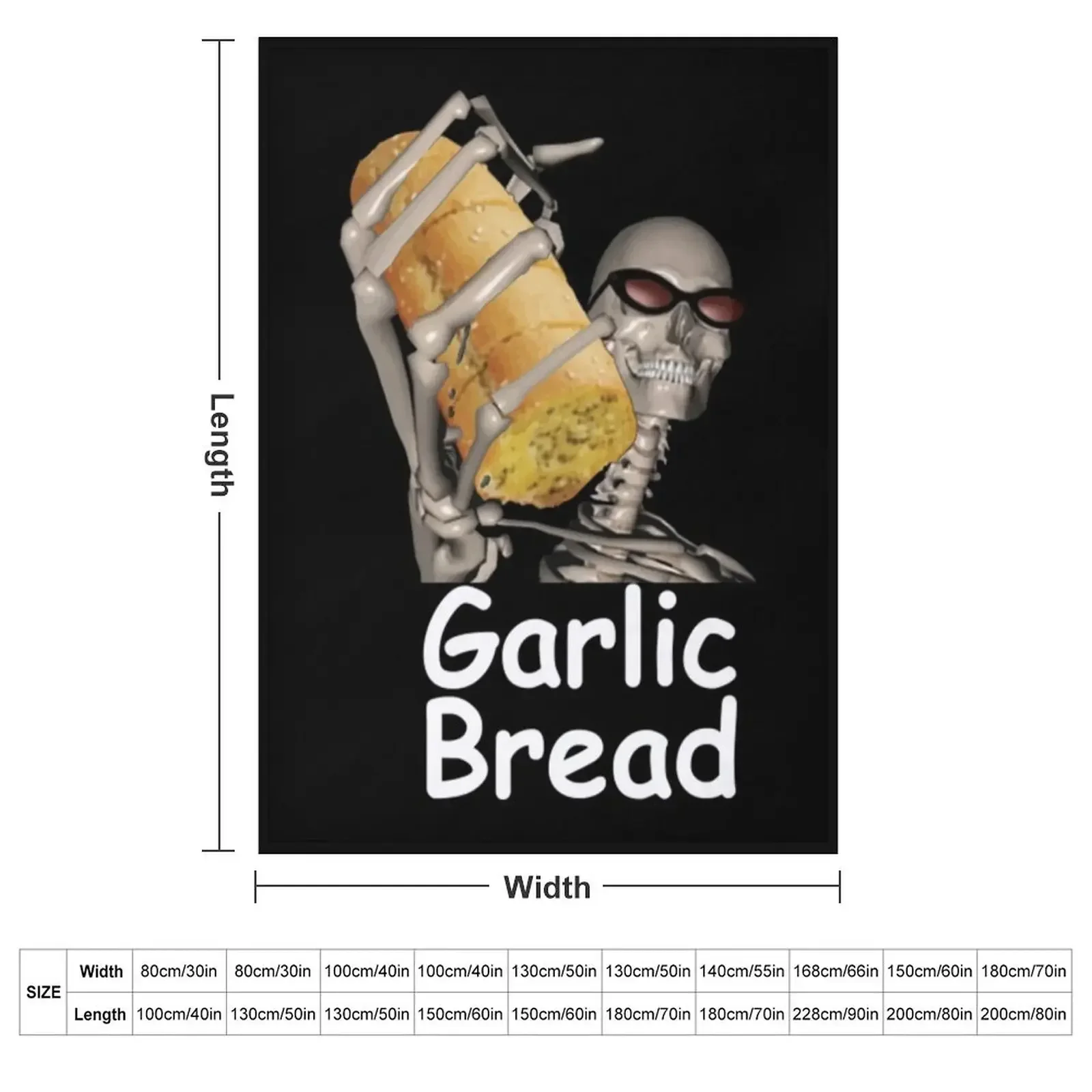 Garlic Bread T-Shirtmr skeleton T-Shirt_ Throw Blanket Extra Large Throw Fashion Sofas Plaid Single Summer Beddings Blankets