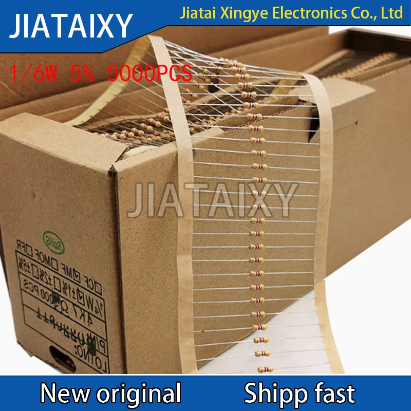 

5000Pcs 5% 1/6W 390R 430R 470R 510R 560R 620R 680R 750R 820R 2K 3K 10K 12K 15K 18K 20K OHM carbon film DIP resistor