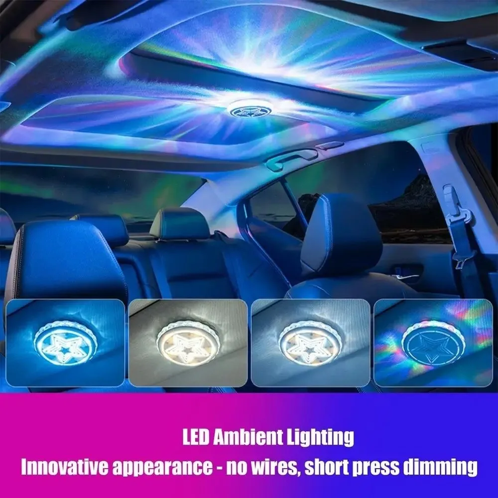 Gifts Rechargeable Car Roof Interior Ambient Light Multi-Mode LED Magnetic Car Roof Light Car Decorative Car Color Light