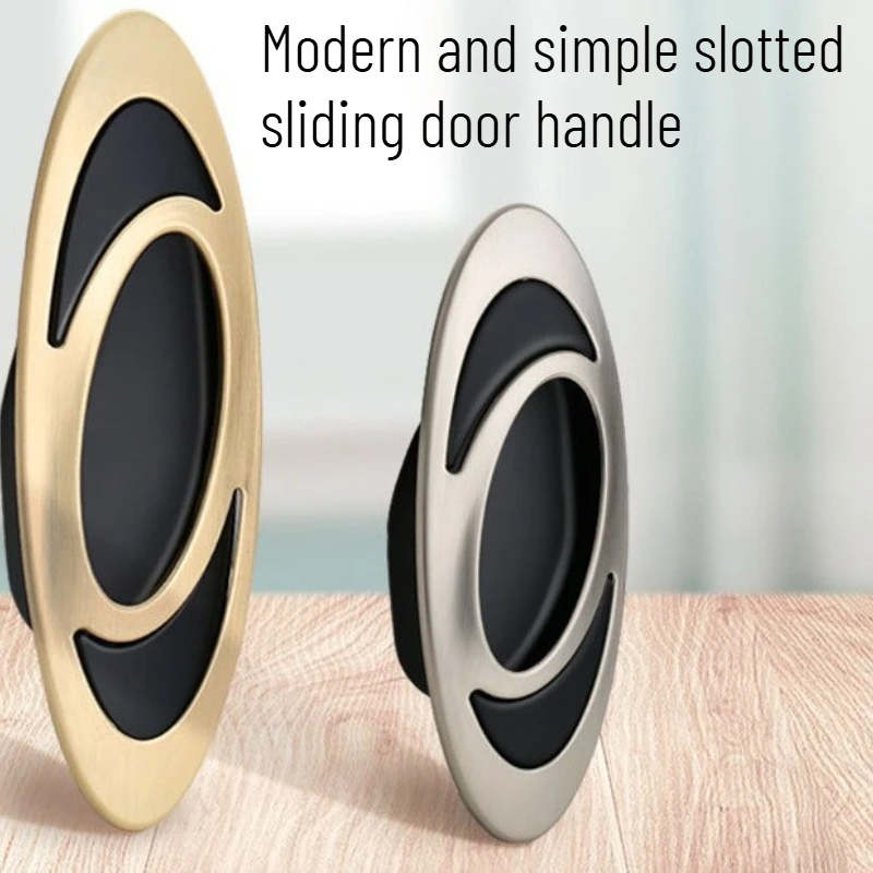

Modern and Simple Slotted Sliding Door Zinc Alloy Handle Hidden Buckle Wardrobe Furniture Cabinet Handle High-end Hardware
