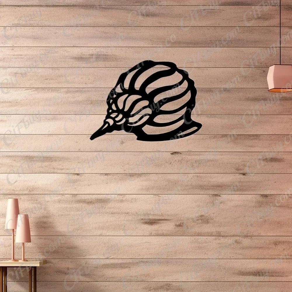 CIFbuy Seashell Metal Wall Art Iron Hanging Sign Coastal Home Decor Living Room Bedroom Outdoor Ornament Accent