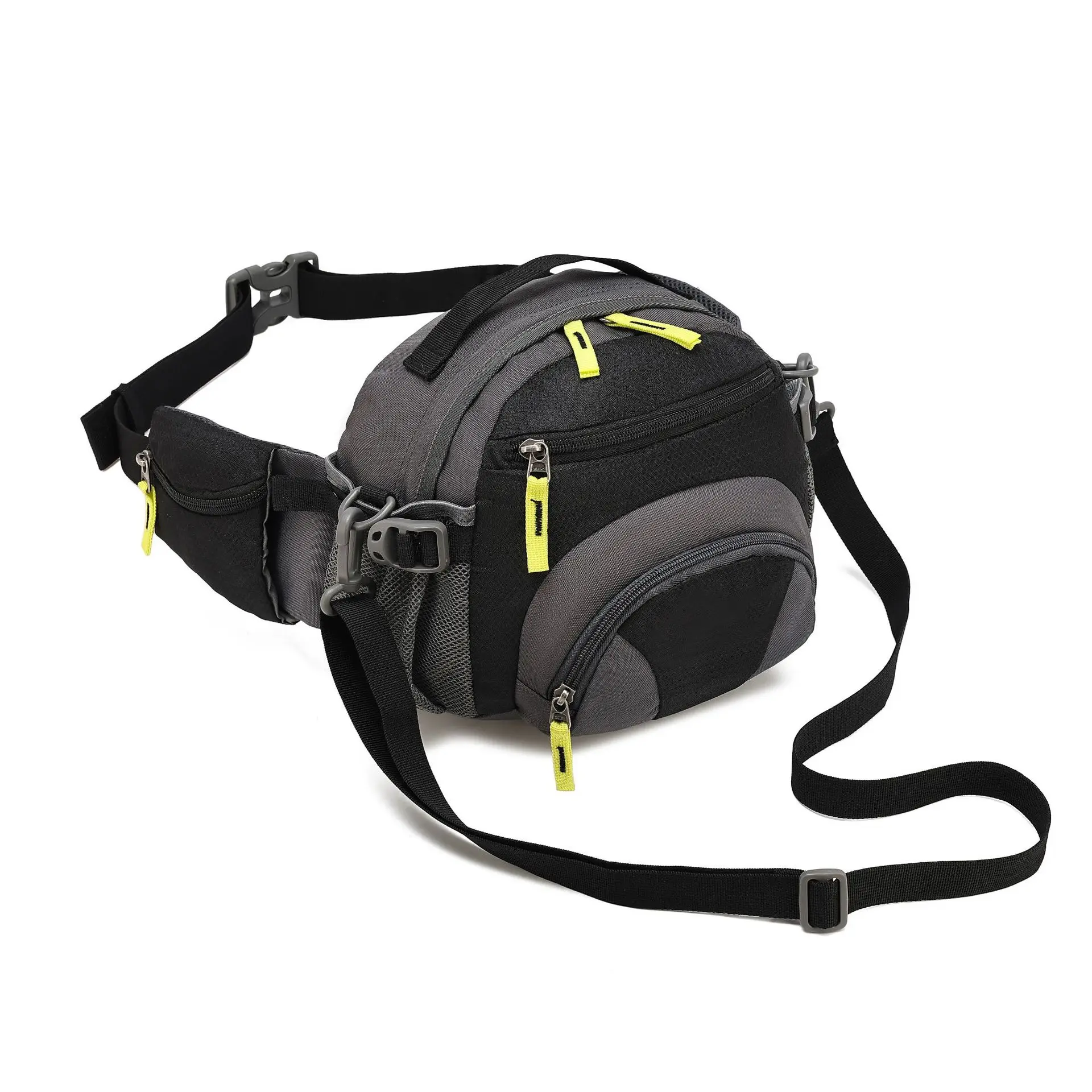 

Outdoor Ultra Light Single Shoulder Crossbody Bag Multi Functional Sports Hiking Climbing Trail Running Waist Bag Black