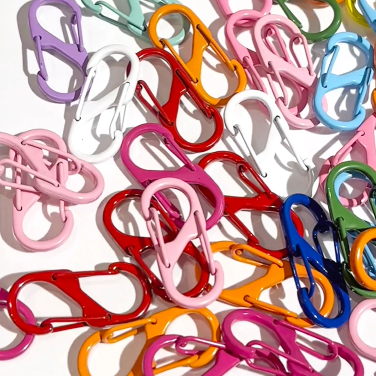 

10/30/50pcs Vibrant Colorful Keychain Ring Metal Alloy Lobster Clasp Clips Bag Car Keychain Clasps DIY Jewelry Accessories Key