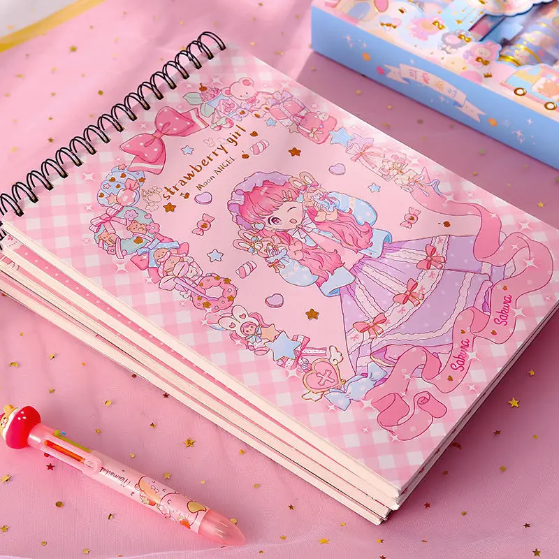 A4 Blank Literary Sketch Book Children Drawing Book Graffiti Notebook Drawing Paper For Girls Kawaii Princess Drawing Notepad