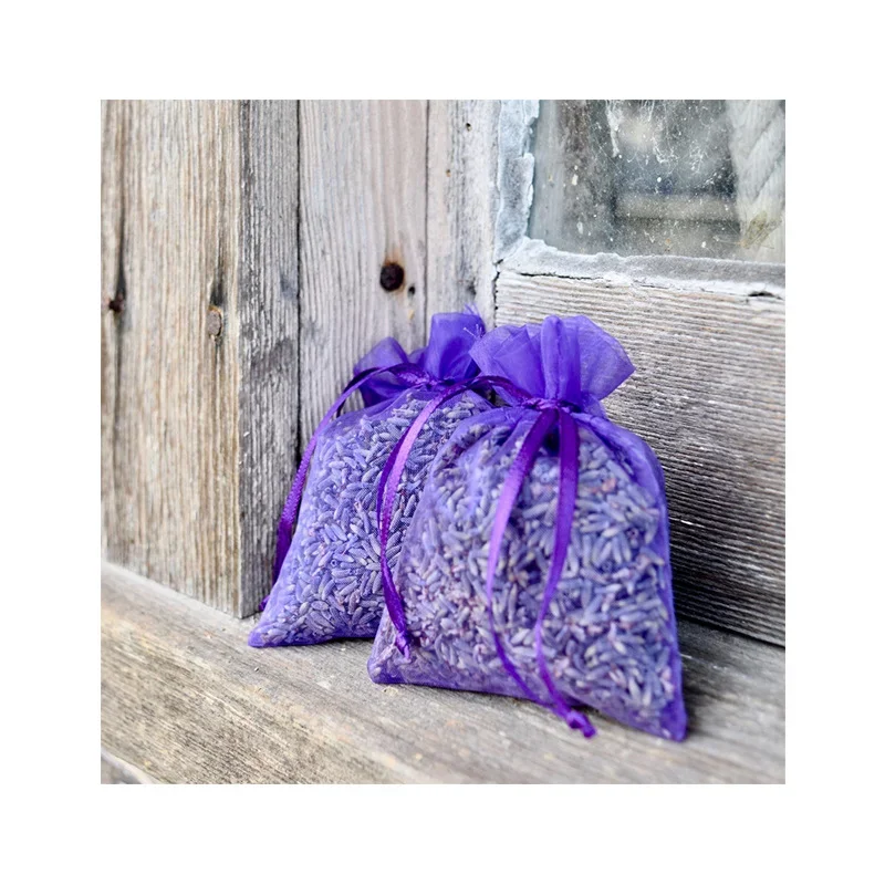 6pc/lot Natural Lavender Bud Sachets Dried Flower Home Flavor Sachet Bag Aromatic Household Wardrobe Car Lavender Air Fresheners