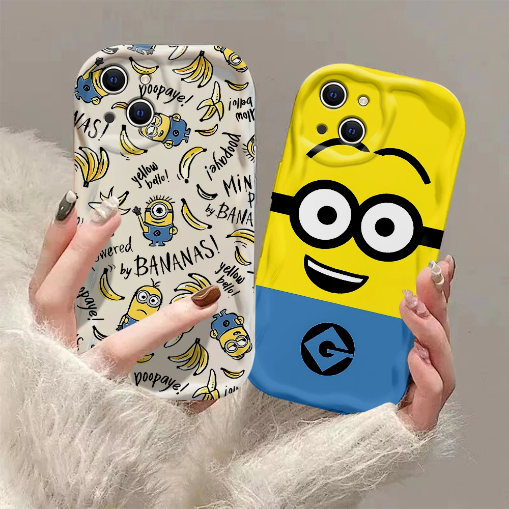 Anime Despicables Me M-Minions 3D Wave Case For Samsung A73 A72 A71 A55 A54 A53 A35 A34 A33 A25 A24 A23 A15 A14 A13 4G 5G Cover