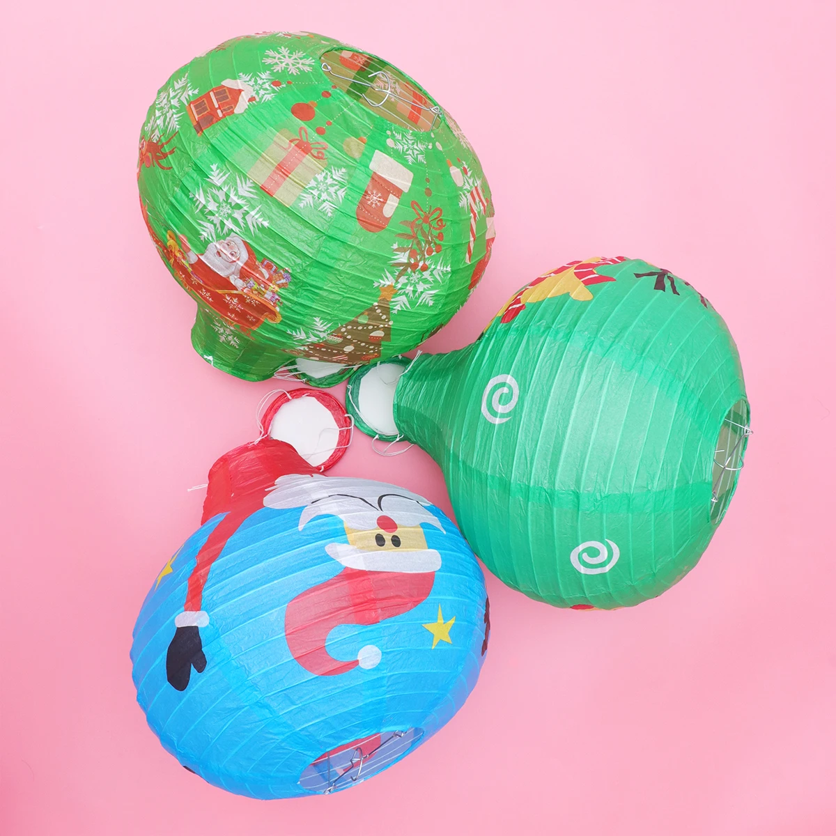 

5Pcs Exquisite Workmanship Christmas Paper Hot Air Foldable for Indoor Outdoor Event Decoration