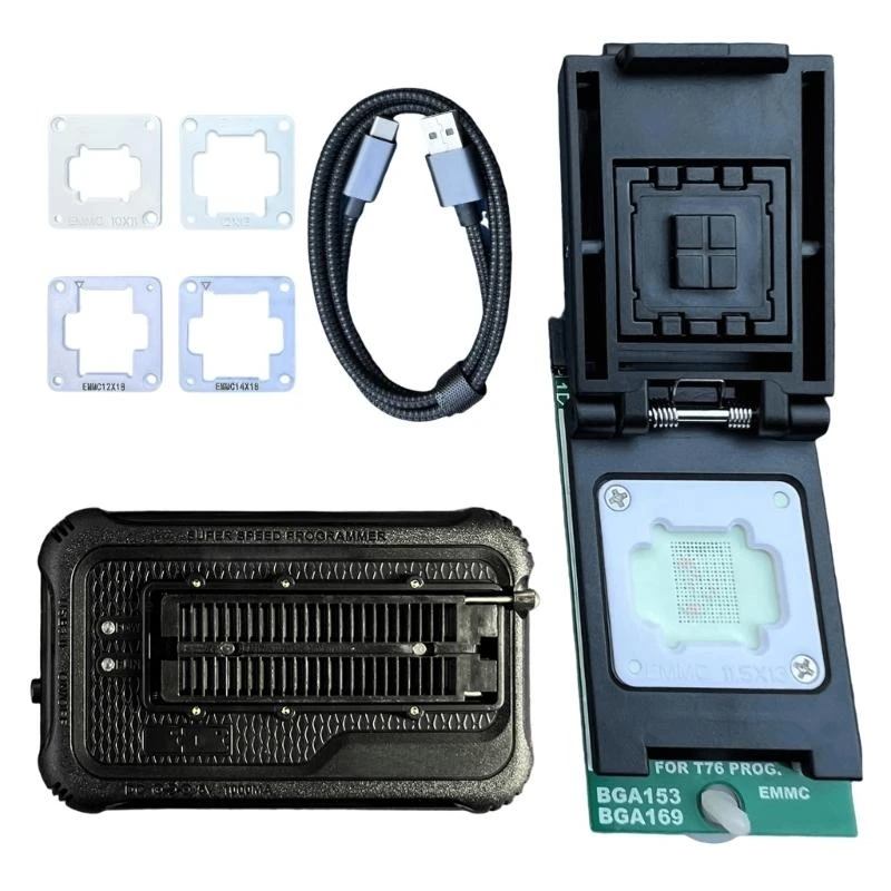 T76 programmatore chip USB3.0 per dispositivi EEPROM Include adattatore BGA153 BGA169