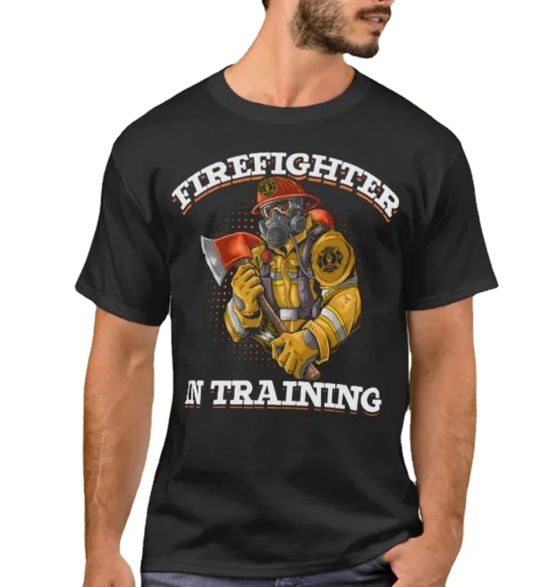 Firefighter In Training, Future Fireman T-Shirt. Summer Cotton Short Sleeve O-Neck Mens T Shirt New S-3XL