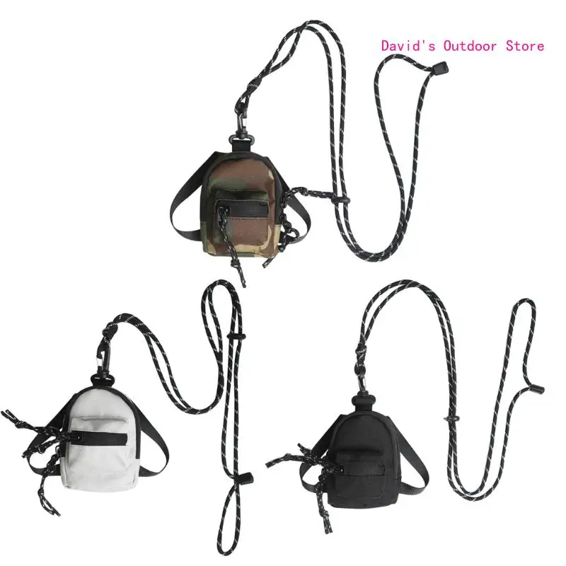 

Small Crossbody Shoulder Bag with Carabiner Mini Travel Neck Bag for Men Women Hiking Walking Cycling Small Travel Bag X3UA