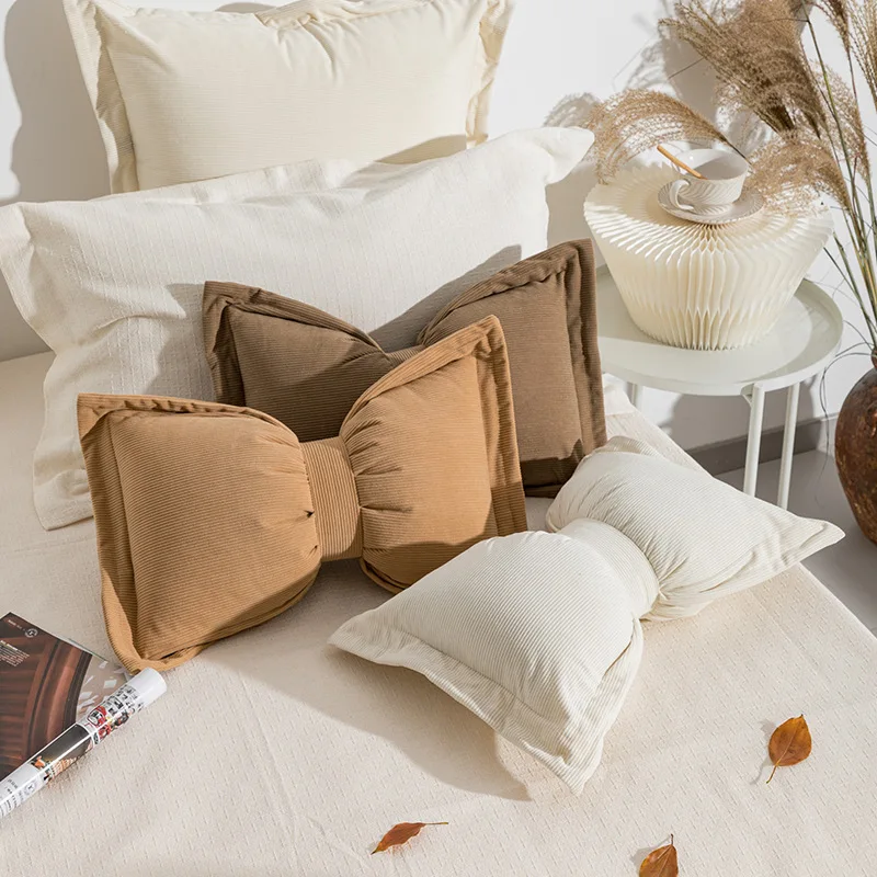 Contemporary Minimalist Pillowcases Premium Piped Edge Cushion Covers Ultra Soft Corduroy Sofa Pillow Covers Living Room Decor