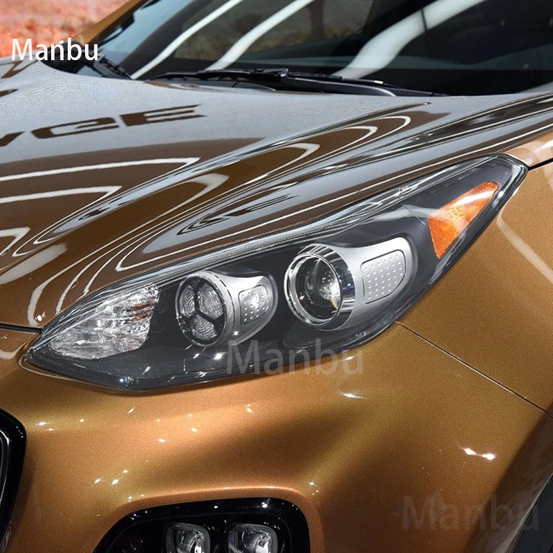 

For Sportage 2015 Car Headlight Protective Film Vinyl Restoration Transparent Black TPU Sticker