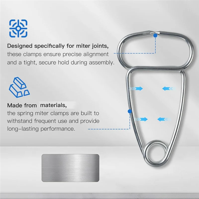 ABRB-para carpintería para molduras de molduras de madera Kit de abrazaderas de resorte de inglete 13 abrazaderas de inglete con alicates cargados con resorte marcos de fotos