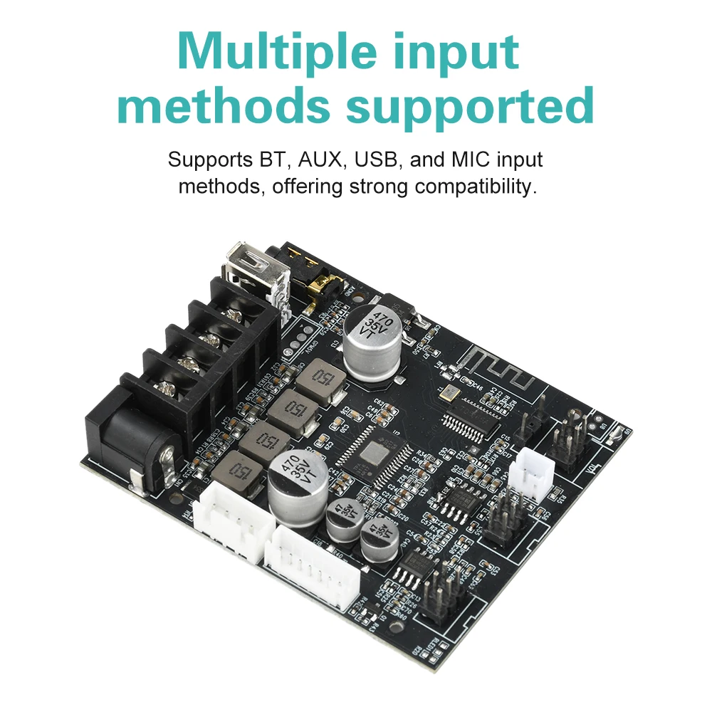 DC 12-24V 502T Blei Mikrofon Audio Integrierte Maschine Bluetooth Verstärker Board Modul TPA3116D2 Dual Kanal 50W + 50W
