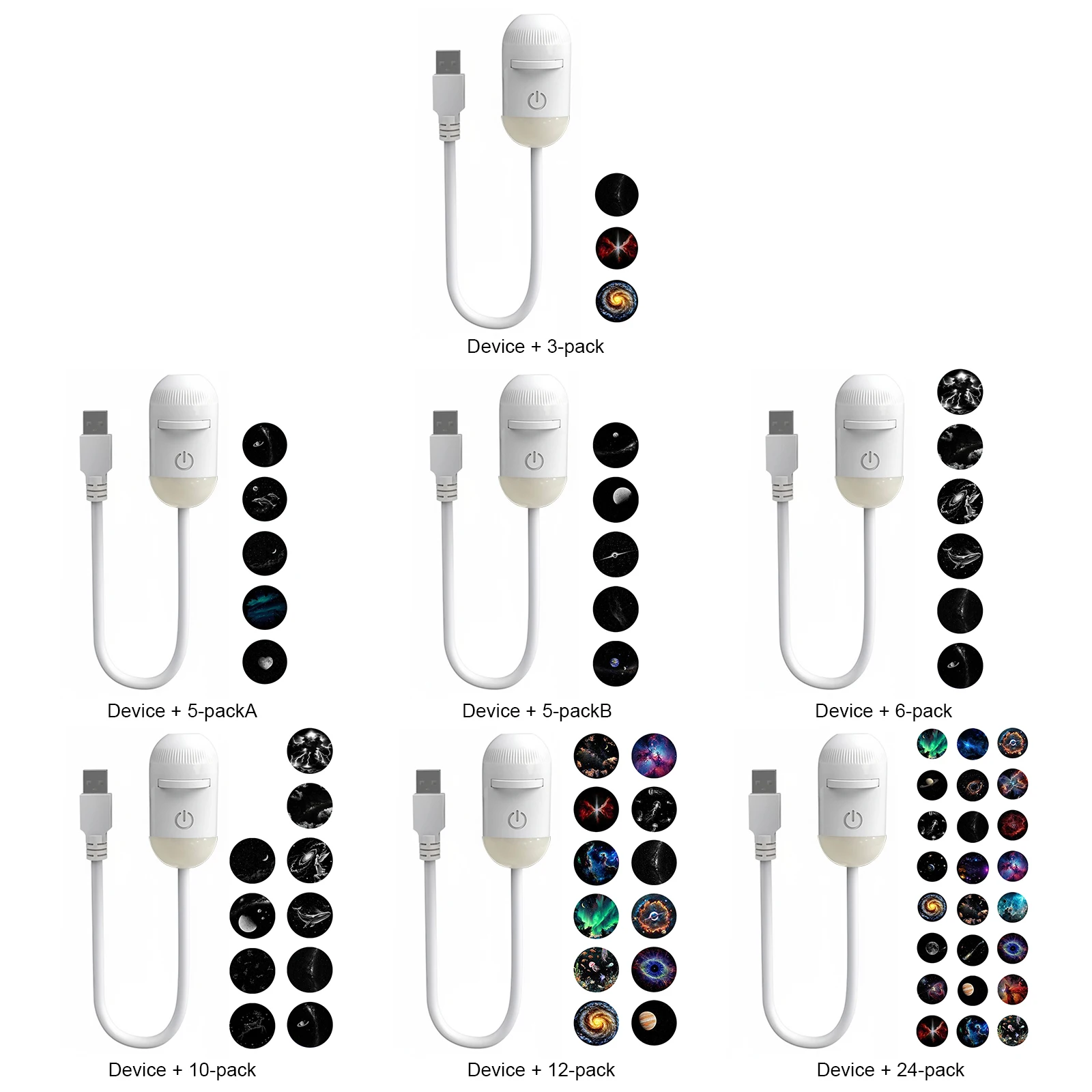 2-in-1 Galaxy Projector Night Light with 3-24 Slides Starry Sky Night Light Projector Ceiling Wall Projection Lamp for Bedroom view 6