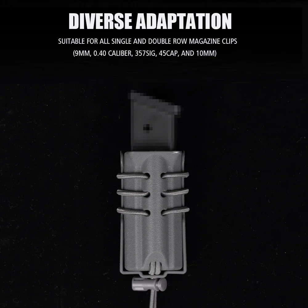 Universal 9MM Mag Pouch 0.40 357SIG 45CAP 10MM Mag Pouch Hunting Quick Pull Tactical Molle Case Urban Assault Series