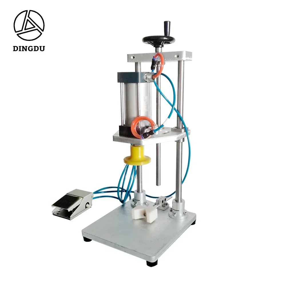 Pneumatic Sealing Plastic Capping Machine for Bottle and Drum Caps, Perfume Oil Sauce Paint Caps