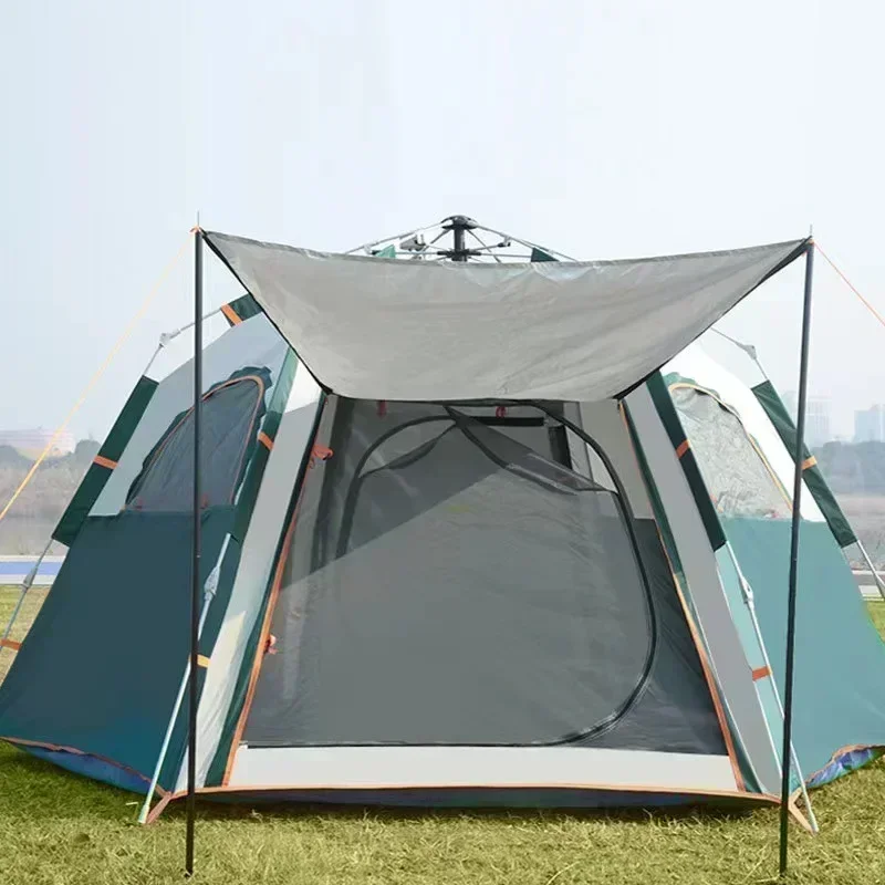 

# Outdoor AutomaticFully Tent 3-4 Person Beach Quick Open Folding Camping Double Rainproof Camping Shelters One Bedroom #
