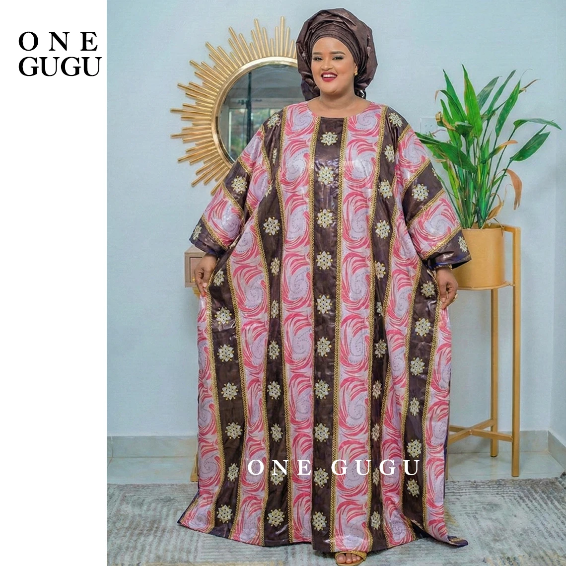 

Frafrani Print Bazin Riche Boubou With Gold Line Embroidery Traditional Wedding Dress Origianl Perfumed Dashiki Dresses