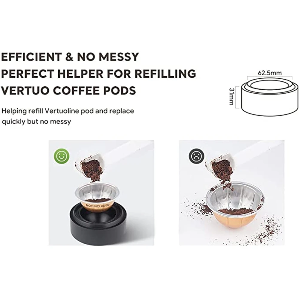 Reusable Coffee Capsule Discs Aluminum Foil Seals Kit for VERTUOLINE & VERTUO Capsules Compatible with Nespresso Vertuo Next Pod